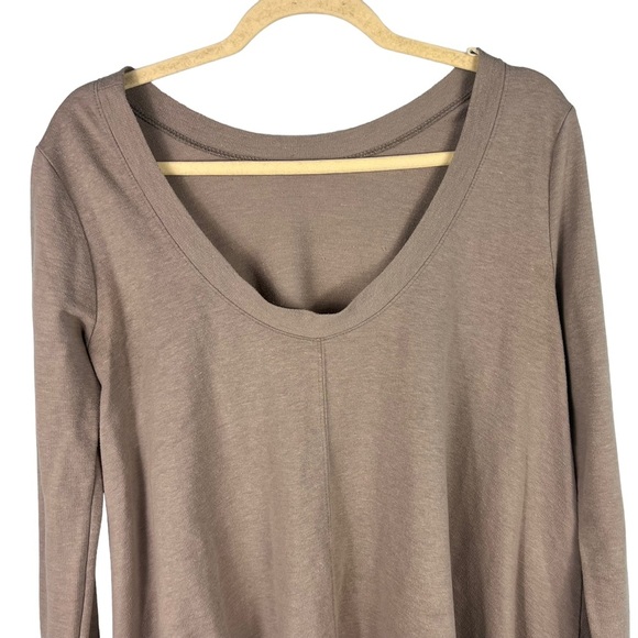 Free People Gray Knit Pullover Swing Tunic Top Casual Cotton Boho Size XS/S - Picture 6 of 7